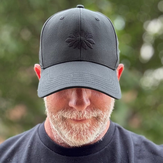 Black on Black Daisy Cap